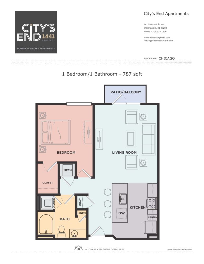 Chicago 2 Bedroom Floor Plan City's End Fountain